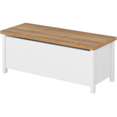 Furniture24 Krūšu stāsts SO10 Rotaļlietu kaste White Nash Oak Meiteņu istaba Bērnu istaba Bērnu istaba