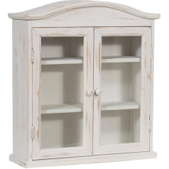 Biscottini Wooden Display Cabinet, Antique White, 48 x 42 x 15.5 cm