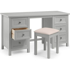 Julian Bowen Maine Dressing Table and Stool MDF Dove Grey Dressing Table