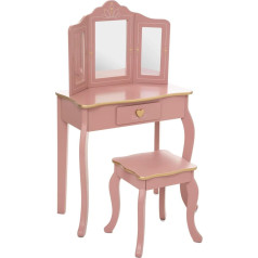 Atmosphera Createur D'interieur Atmosphera Sissi Bērnu tualetes galdiņš un taburete rozā krāsā Dusky Pink