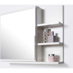 Domtech Vonios veidrodinė spintelė su lentynomis, Vonios veidrodis, Balta veidrodinė spintelė, R