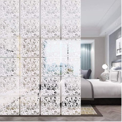 Jxgzyy Hanging Room Divider 24 Pieces Solid Panel PVC Room Divider White for Home Hotel Living Room Bedroom Living Room Living Room Living Room Living Room