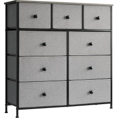 Lyncohome Chest of Drawers, Bedroom Drawers, Fabric Chest of Drawers with Wooden Top and Large Storage Space, Easy to Assemble, for Bedroom, Living Room, Nursery,