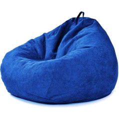 Dtleo Bean Bag Covers Bean Bags Bērnu guļamistaba Dzīvojamā istaba Dārzs (tikai vāks) Gaming Bean Bag Indoor Beanbag, tumši zils, S