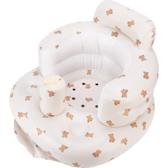 Cutulamo Inflatable Baby Seat, Modern Inflatable PVC Baby Chair, Multifunctional Baby PVC Inflatable Spine Protector Bathroom Sofa, Learning Food Dinner Chair (#2)