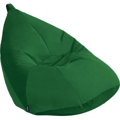 Loft 25 Velvet Bean Bag klāja krēsls, iekštelpu dzīvojamās istabas spēļu maiss ar pildījumu pieaugušajiem, viegls spēlētāju beanbag, Puf sēdeklis, ergonomisks dizains ķermeņa atbalstam (Forest)