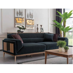 Jv Möbel Prabangi 3-vietė sofa 3 sėdimų vietų baldai Sofos Audinys Sofa Audinys Sofa Audinys Sofa