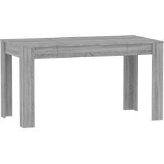 Vidaxl Ēdamgalds Grey Sonoma 140 x 74,5 x 76 cm Koka materiāls