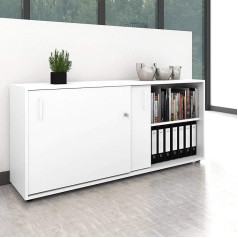 Weber Büro Nova 2OH bīdāmo durvju skapis 1640 x 400 mm, balts