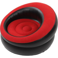 Fockety Inflatable Couch, Portable Ergonomic Flocking Air Sofa Easy Inflatable Chair, Quick Inflation Lounge Chair, Lazy Sofa for Living Room, Bedroom, Office, Travel (Red)