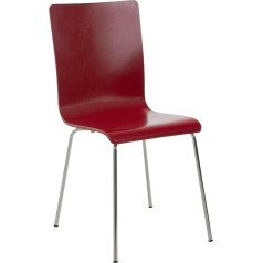 CLP Pepe Waiting Room Chair with Ergonomic Wooden Seat and Metal Frame