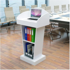 ZT6F Podium 40 x 60 x 110 cm Standing Lectern Wooden Podium Reception Restaurant Pulpit Lectern Reception School Conference Hotel Multi-Purpose White