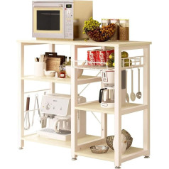 Sogeshome 3-Shelf Kitchen Shelf, Baker’s Shelf, Standing Shelf, Microwave Holder, Kitchen Shelf Storage, Kitchen Trolley