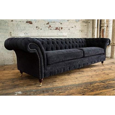 Jvmoebel Chesterfield Upholstered Sofas Design Textile Sofa 4 Seater Sofa Luxury Design Couch