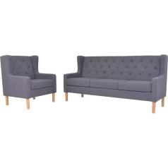 Chenshu Sofos komplektas 2 dalių sofa lova Sofa su miego funkcija Sofa lova Sofos ir sofos Sofa lova Pilka medžiaga