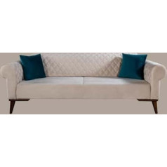 Jv Möbel 3 Seater Sofa 3 Seater Sofas Luxury Textile Couchen White Elegant New