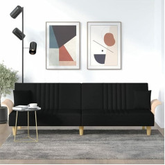 Lapooh Sofa lova su porankiais Juoda audinys Sofos ir sofos, Sofa, Sofa, Svetainė, Sofa paauglio kambariui, Poilsio sofa, Sofa miegamajam, Miegamojo sofa, Minkšta sofa, 351889