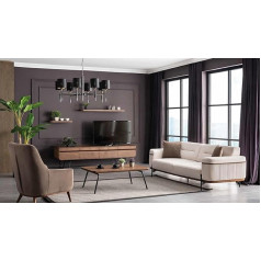 Jv Möbel Group Living Room Sofa Set 3 + 1 Seater Coffee Table Chest of Drawers Sofas Armchair