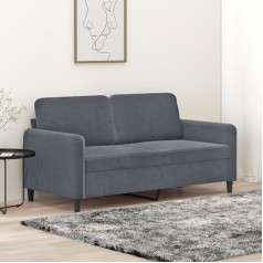 LAPOOH 2-Sitzer-Sofa Dunkelgrau 140 cm Samt, Loungesofa, Sofas & Couches, Relaxsofa, Couch für Wohnzimmer, Couch Mit Schlaffunktion - 359443