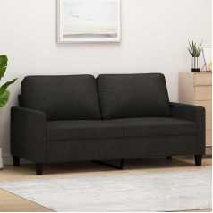 LAPOOH 2-Sitzer-Sofa Schwarz 140 cm Stoff, Sofas & Couches, Sofa Wohnzimmer, Sofa Für Jugendzimmer, Relaxsofa, Sofa Für Schlafzimmer, Polstersofa - 359167