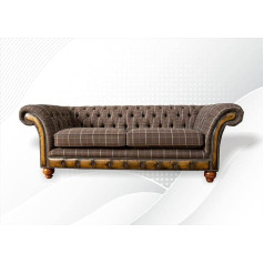 Jvmoebel Диваны Chesterfield 3 Seater Brown Design Couchen Upholstery New Creative Living Room