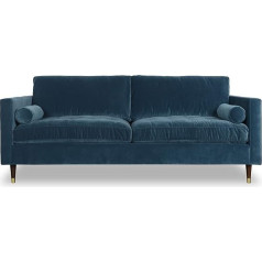 Jvmoebel Chesterfield Design Blue 3-Seater Fabric Couch Sofa Upholstery Sofas Luxury