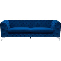 Beliani Chesterfield stiliaus klasikinė minkšta sofa Velvet audinys Navy Blue Sotra