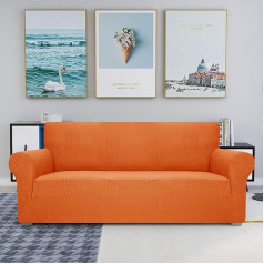 ‎Jiviner JIVINER High Stretch Couch Covers for 3 Cushions Couch 1 gab īpaši liels dīvāna pārvalks ar elastīgu apakšdaļu neslīdošs elastīgs dīvāna pārklājs mēbeļu aizsargs mājdzīvniekiem (XL dīvāns, oranžs)