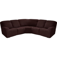 ‎Eurhowing Dīvāna pārvalki 5 sēdvietām 4 sēdvietas un 1 stūra sēdvieta 5 sēdvietas Stretch Recliner Couch Cover Slipcover L-veida stūra dīvāns Mīksts mazgājams dīvāns Covers Camel Jacquard