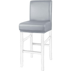 ‎Piccocasa PiccoCasa 1 gab Bar Stool Covers, ūdensizturīgs ēdamistabas krēsls aptver mājas virtuves ēdamistabas bāra letes PU ādas mīkstu noņemamu krēslu vāku Slipcover Slipcover, Grey