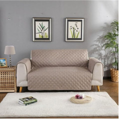 Z-one Reversible Sofa Cover Ūdensizturīgs mājdzīvniekiem Neslīdošs stepēts 1 gab. poliestera dīvāna pārvalks Dīvāns Throw Khaki dīvāns