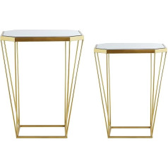 Beliani Sierra Stylish Side Table Set of 2 Mirror/Gold