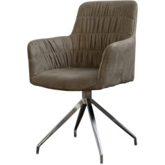 Kawola Ēdamistabas krēsli, grozāmie krēsli, mājīgi Nixie krēsli, grozāmā funkcija, rakstāmgalda krēsls, tualetes galdiņa krēsls, ēdamgalda krēsls, dizaina krēsla pārvalks no augstas kvalitātes auduma, pelēki zaļš
