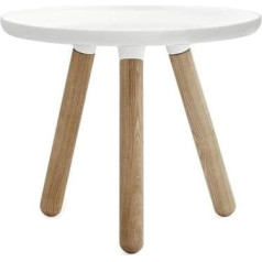 Normann Copenhagen Tablo galds, plastmasa, oša koks, balts, 42x50cm