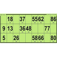 CARTALOTO -1000 Loto kartes, 80 g, standarta izmērs, krāsa: Zaļa, GTPJ1000-03, daudzkrāsaina, daudzkrāsaina