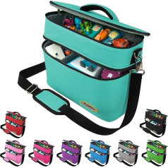 Punalu Bag for Toniebox and accessories, space for approx. 55 Tonies Audio Figures (Turquoise)