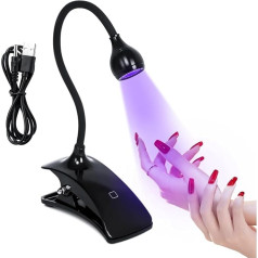 UV-Harz-Härtungslicht, Led Nagel Lichter Trockner Ultraviolett UV Lampe Mini Flexible Clip-Auf Schreibtisch USB Gel Aushärtung Maniküre Pediküre Werkzeuge für 3D-Drucker Solidify Resin, DIY-Härtungsge