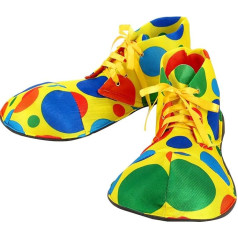 SATINIOR Unisex klauna kurpes Rainbow Halloween kostīmi, aksesuāri, rekvizīti un komplekts (Rainbow Dots, L)