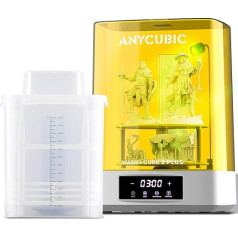 ANYCUBIC Wash and Cure 3 Plus LCD/SLA/DLP sveķu 3D printerim, divslāņu konstrukcija un IPA taupīšana, 228 x 128 x 260 mm, Photon M5/M5s/X2/X2/X 6Ks/Halot-Mage/Mars 4/Saturn sērijai