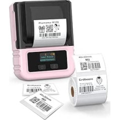 Phomemo uzlīmju printeris, M120 Bluetooth uzlīmju printeris, termiskā marķēšanas ierīce, uzlīmju printeris, piemērots adresēm, etiķetēm, marķēšanas ierīce, pašlīmējošs, saderīgs ar tālruņiem un datoru