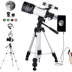 BEBANG Telescope for Children, Beginners, Adults, 70 mm Astronomy Refractor Telescope with Tripod, Telescope Kit, Gift for Children