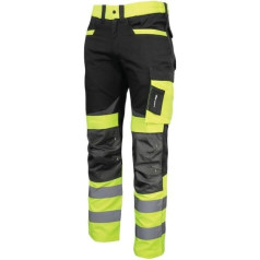 K&G Lahti Pro L40511 Profesionālas darba bikses Neon Yellow Slim Fit Aizsargbikses Vīriešu bikses Bikses Brīdinājuma bikses Drošības bikses Vīriešu bikses Kombinētās bikses Amatniekiem Dārzkopjiem