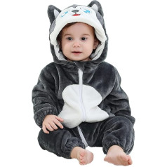 Adigau Baby Romper Meitenes Zēni Boys Romper Dzīvnieku Jumpsuit Bodysuit Ziemas kostīms Dzīvnieku Playsuit Flanelis ar kapuci Jumpsuit Pjamas Halovīni Karnevāla puse