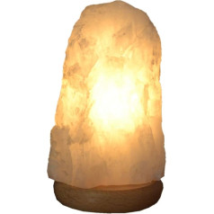 Rock Crystal Gemstone lampa, neapstrādāta akmens kristāla klintis Lit. Super dāvanu ideja par mazu naudu un skaists dekoratīvs apgaismojums jebkurai telpai.