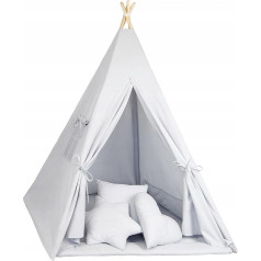 Teepee telts bērniem Spēļu telts Tippi bērnu istabas indiāņu telts Teepee telts āra iekštelpu modelis 6 ar spēļu paklājiņu un 3 spilveniem