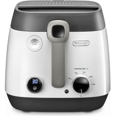 Delonghi fs6067 Solo fritēze 1800 W, melna, balta - fritēze (1,5 kg, 2,4 L, 150 °C - 190 °C, viena, melna, balta)