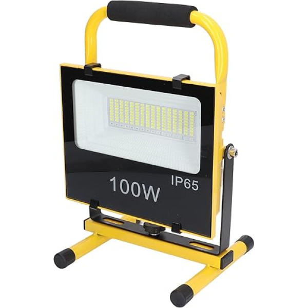 100 W LED-Flutlicht, Superhelles Tragbares Arbeitslicht mit USB-Aufladung für Outdoor, Camping, Garage, Werkstatt, Baustellenbeleuchtung (EU-Stecker 220 V)