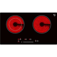 K&H® divzonu stikla keramikas plīts elektriskā plīts 60 cm pašpietiekama iebūvējama HC-N-3402