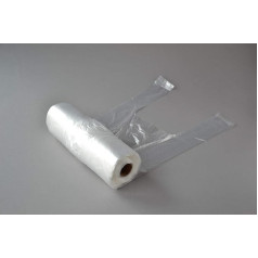 Pack of 4000 knot bags on a roll for 5 kg (22 + 12 × 47 cm, 9my) (transparent) fruit bags, shirt bags, plastic bags, shirt bags