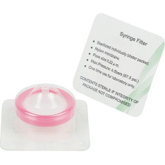 15-100 Syringe Filters 0.22μm 0.45μm Nylon (NY), Sterilised, Individually Wrapped, 0.22μm 30mm, Pink (Pack of 45)